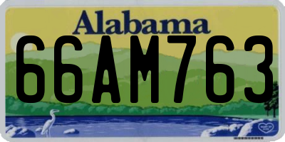 AL license plate 66AM763