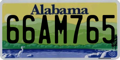 AL license plate 66AM765