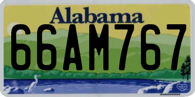 AL license plate 66AM767