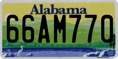 AL license plate 66AM770