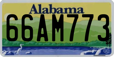 AL license plate 66AM773