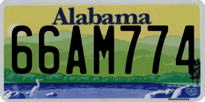 AL license plate 66AM774