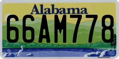 AL license plate 66AM778