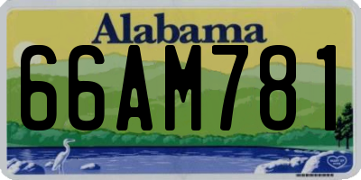 AL license plate 66AM781
