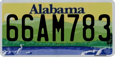 AL license plate 66AM783