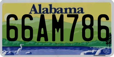 AL license plate 66AM786