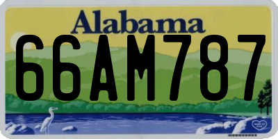 AL license plate 66AM787