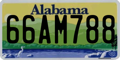 AL license plate 66AM788
