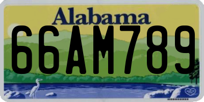 AL license plate 66AM789