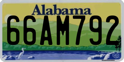 AL license plate 66AM792