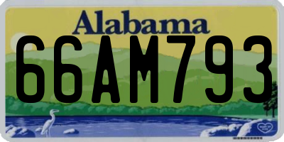 AL license plate 66AM793