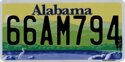 AL license plate 66AM794