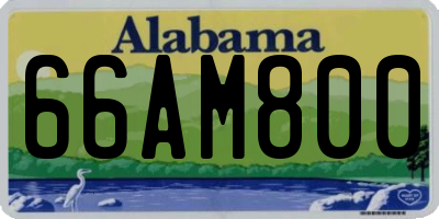 AL license plate 66AM800