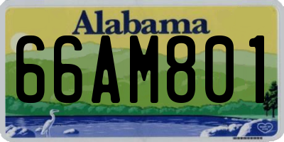 AL license plate 66AM801