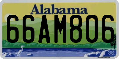 AL license plate 66AM806