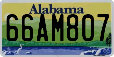 AL license plate 66AM807