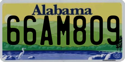 AL license plate 66AM809