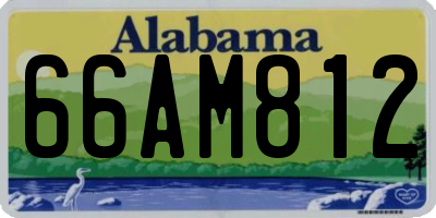 AL license plate 66AM812