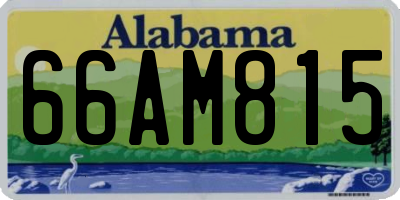 AL license plate 66AM815