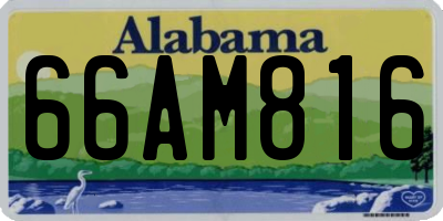 AL license plate 66AM816