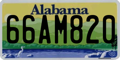 AL license plate 66AM820