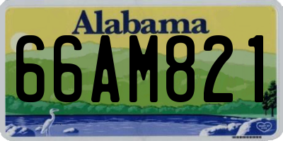 AL license plate 66AM821