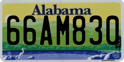 AL license plate 66AM830