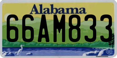 AL license plate 66AM833