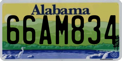 AL license plate 66AM834