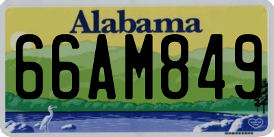 AL license plate 66AM849