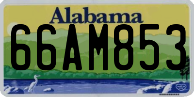 AL license plate 66AM853