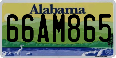 AL license plate 66AM865