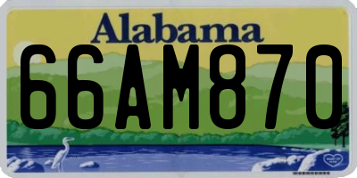 AL license plate 66AM870
