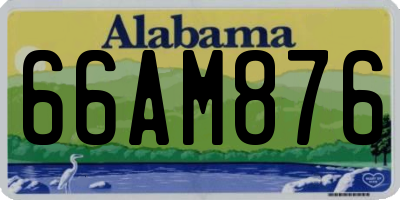 AL license plate 66AM876