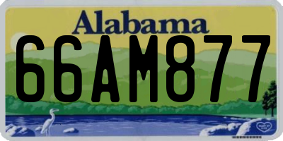 AL license plate 66AM877