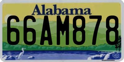 AL license plate 66AM878