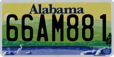 AL license plate 66AM881