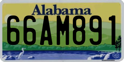 AL license plate 66AM891