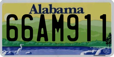 AL license plate 66AM911