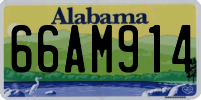 AL license plate 66AM914