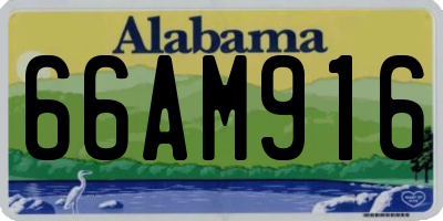 AL license plate 66AM916