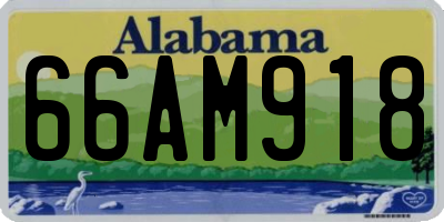 AL license plate 66AM918