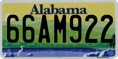 AL license plate 66AM922
