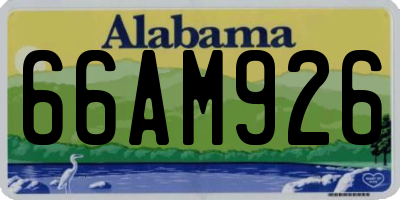 AL license plate 66AM926