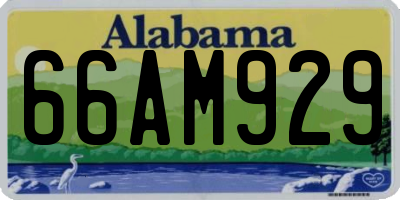 AL license plate 66AM929