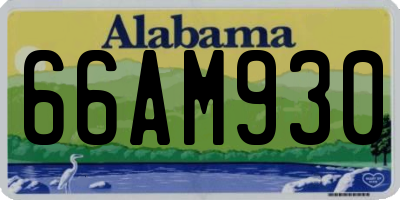 AL license plate 66AM930