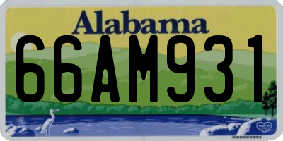 AL license plate 66AM931
