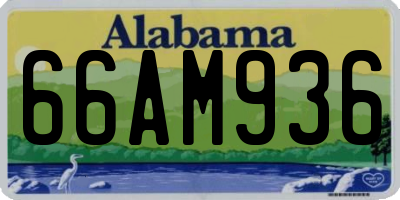 AL license plate 66AM936