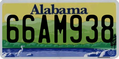 AL license plate 66AM938