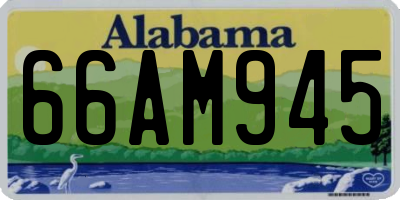 AL license plate 66AM945